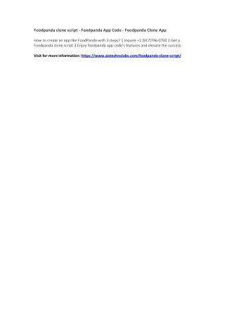 foodpanda clone script foodpanda app code