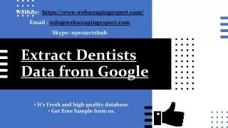 extract dentists data from google