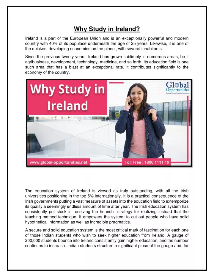 why study in ireland