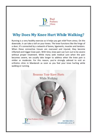 why does my knee hurt while walking