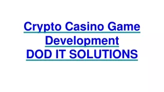 crypto casino game development dod it solutions