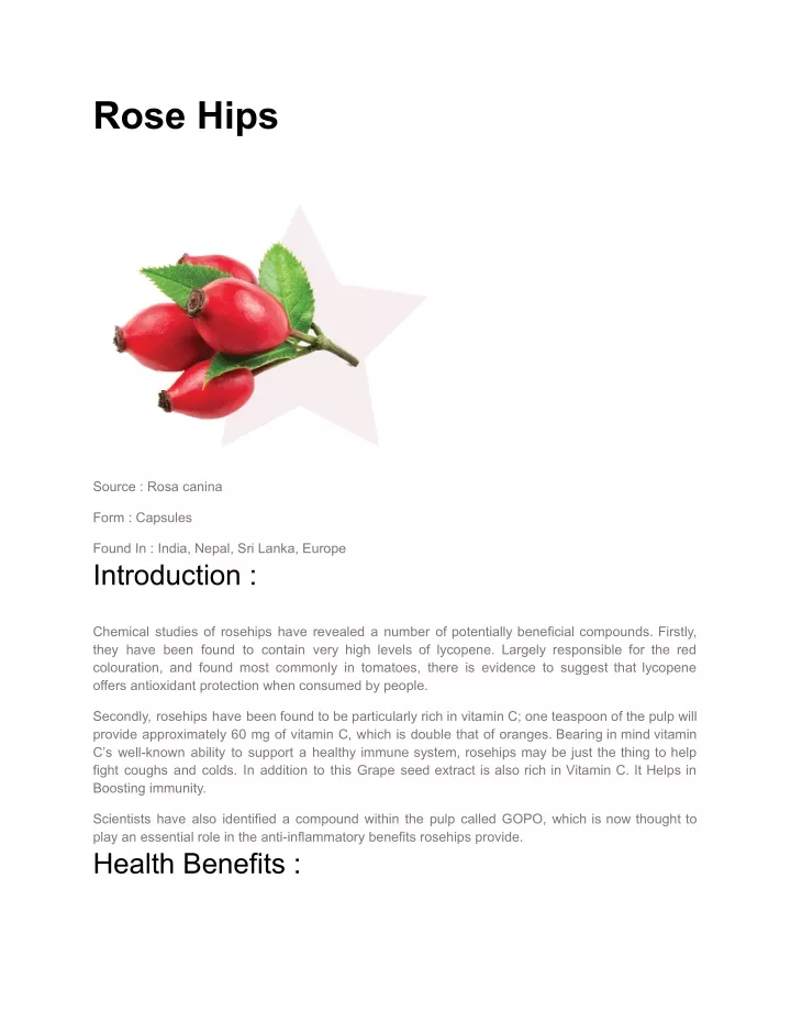 rose hips
