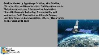 Satellite Market Market - An Emerging Hint of Opportunity