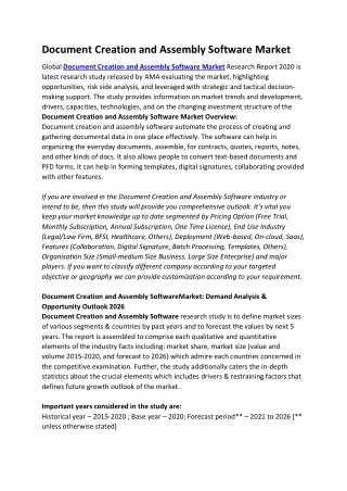 document creation and assembly software market