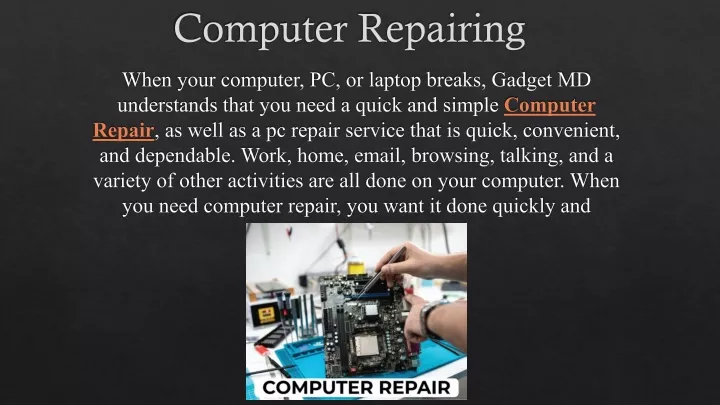 computer repairing