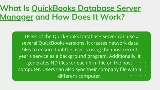 what is quickbooks database server manager