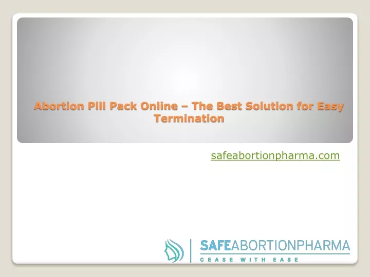 abortion pill pack online the best solution for easy termination