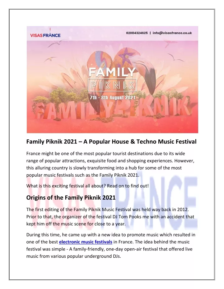 family piknik 2021 a popular house techno music