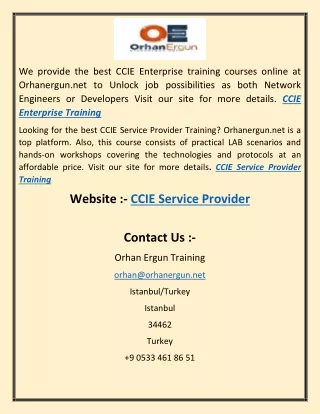 CCIE Service Provider A