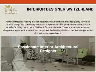 Interior Designer Switzerland