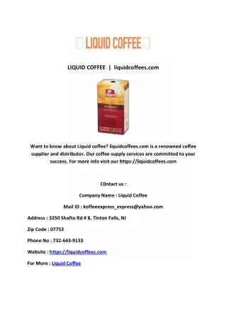 liquid coffee liquidcoffees com