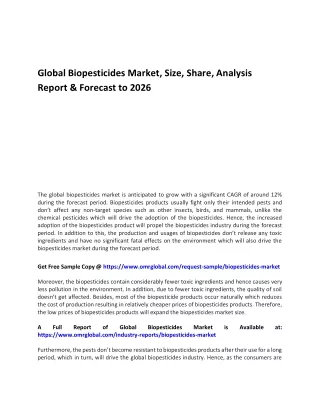 global biopesticides market size share analysis