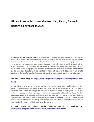 global bipolar disorder market size share
