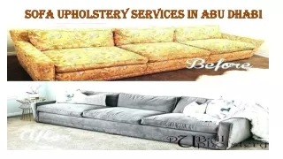 Sofa Upholstery Services in Abu Dhabi