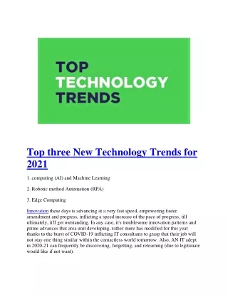 Technology Trends 2021