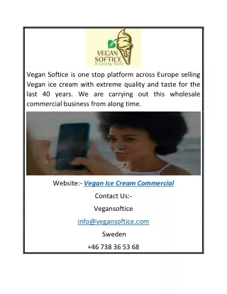 Vegan Ice Cream Commercial | Vegan Softice
