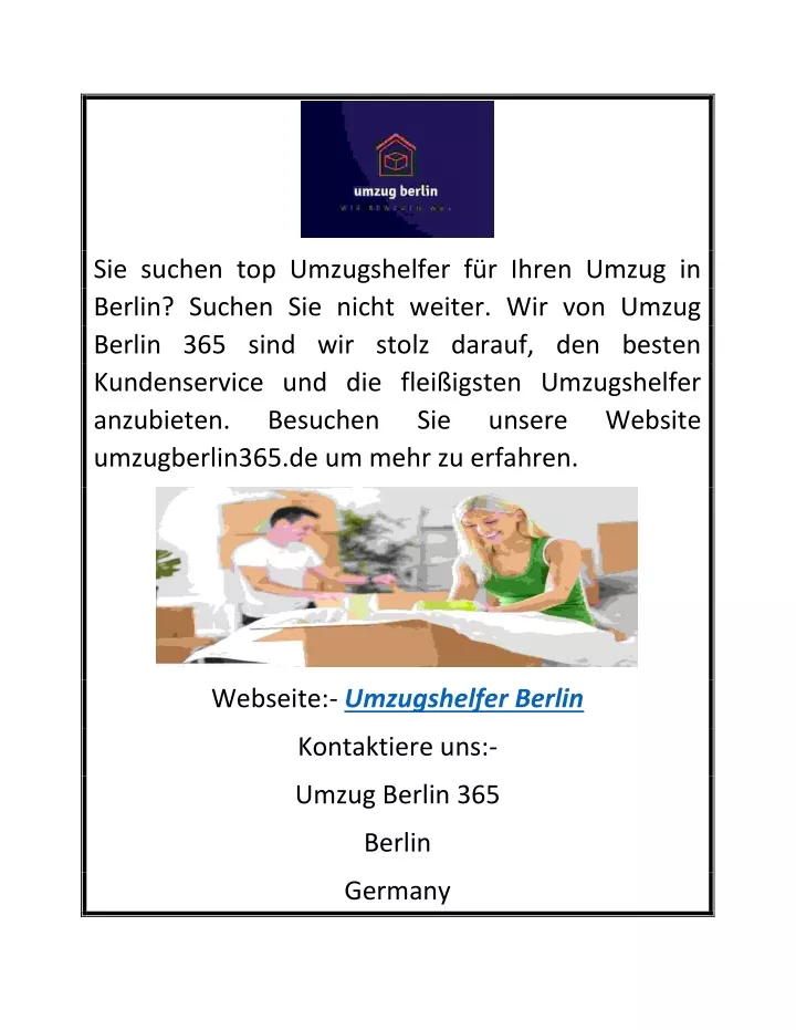 sie suchen top umzugshelfer f r ihren umzug