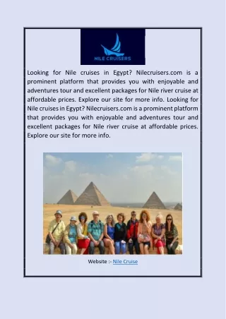 Nile Cruise | Nilecruisers.com