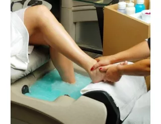 Pedicure treatment at Mitchell's Salon & Day Spa