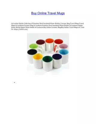 Buy Online Travel Mugs