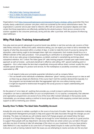 Online Sales Training