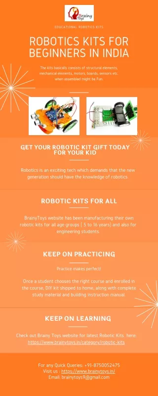 Robotic Kits for College Students - Brainy Toys - Manufacturers & Suppliers