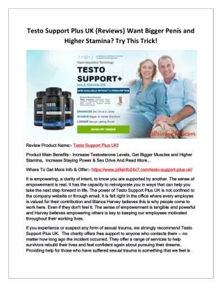 testo support plus uk reviews want bigger penis