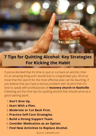 7 Tips for Quitting Alcohol Key Strategies For Kicking the Habit