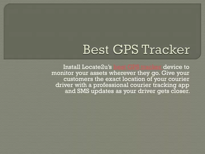 best gps tracker