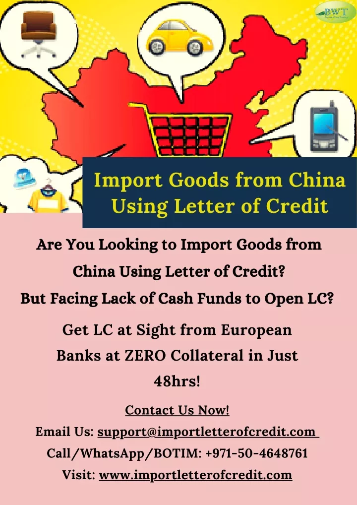 import goods from china using letter of credit