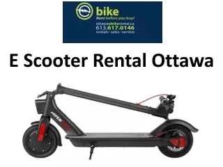 E Scooter Rental Ottawa