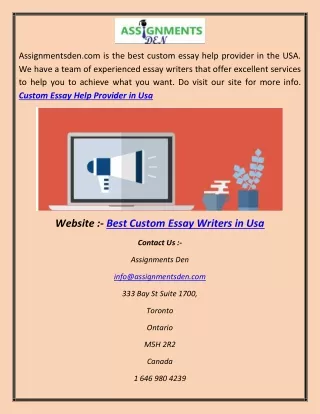 Custom Essay Help Provider in Usa s