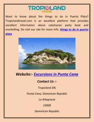 things to do in puerto plata as