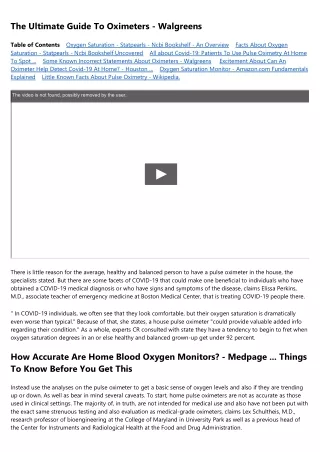 The Basic Principles Of Portable Pulse Oximeter