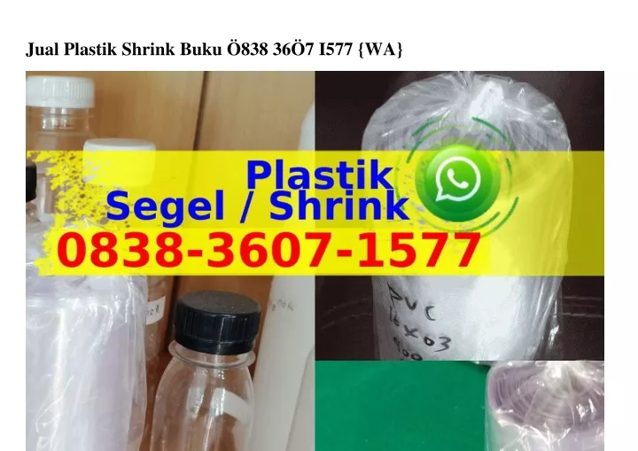 jual plastik shrink buku 838 36 7 i577 wa