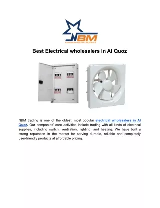 Best Electrical wholesalers In Al Quoz