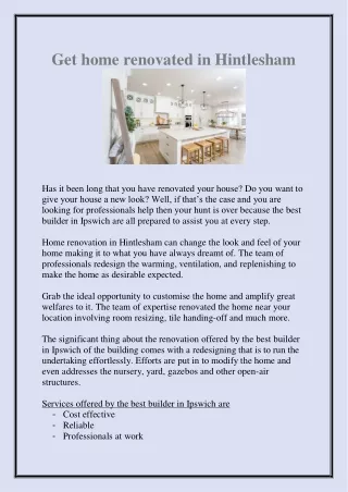get home renovated in hintlesham