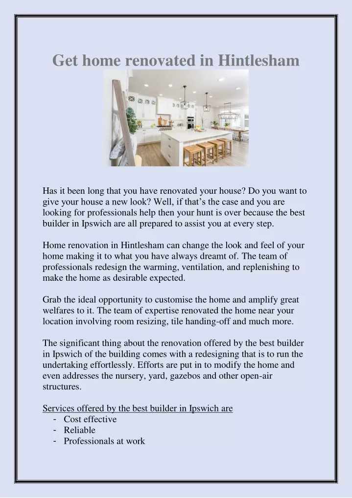 get home renovated in hintlesham