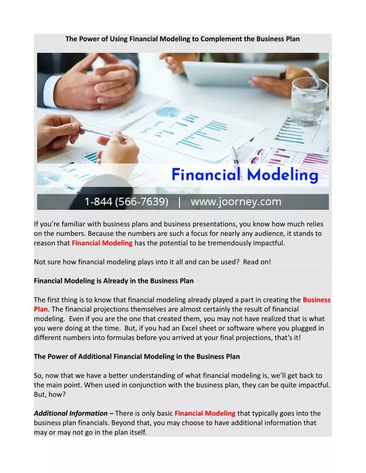 the power of using financial modeling