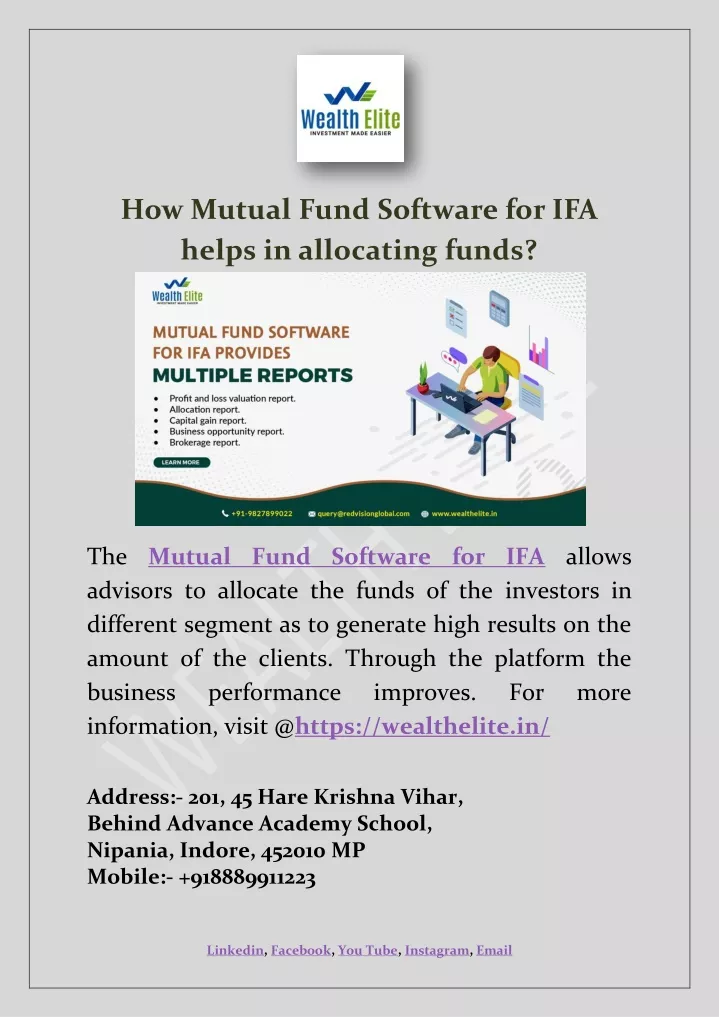 how mutual fund software for ifa helps