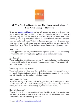 all you need to know about the expat application
