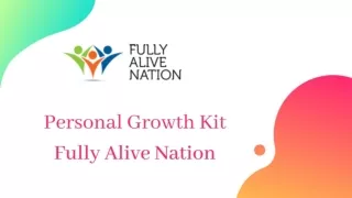 Buy Personal Growth Books And DVD From Fully Alive Nation