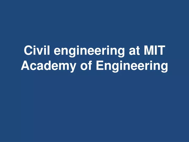 civil engineering at mit academy of engineering