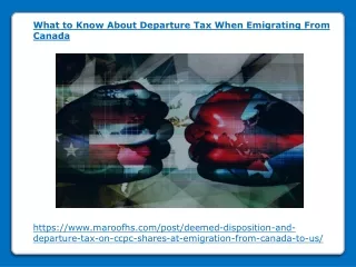 what to know about departure tax when emigrating