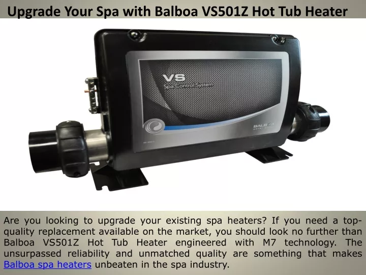 upgrade your spa with balboa vs501z hot tub heater