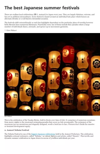 the best japanese summer festivals