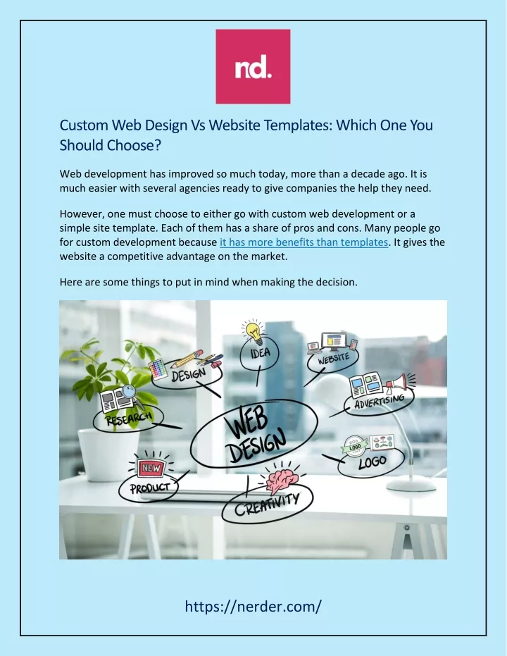 custom web design vs website templates which