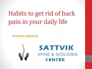 Habits to get rid of back pain in your daily life