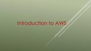 introduction to aws