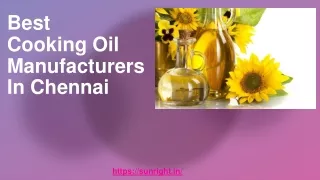 Best Cooking Oil Manufacturers In Chennai